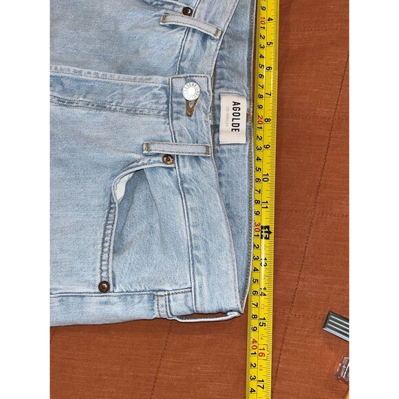 AGOLDE PARKER Jeans Button Fly Straight Cropped Relaxed Pivot Light Wash 26 - Picture 8 of 11